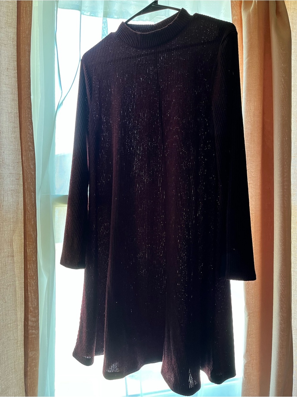 Old Navy maroon Long-Sleeve Swing Dress L